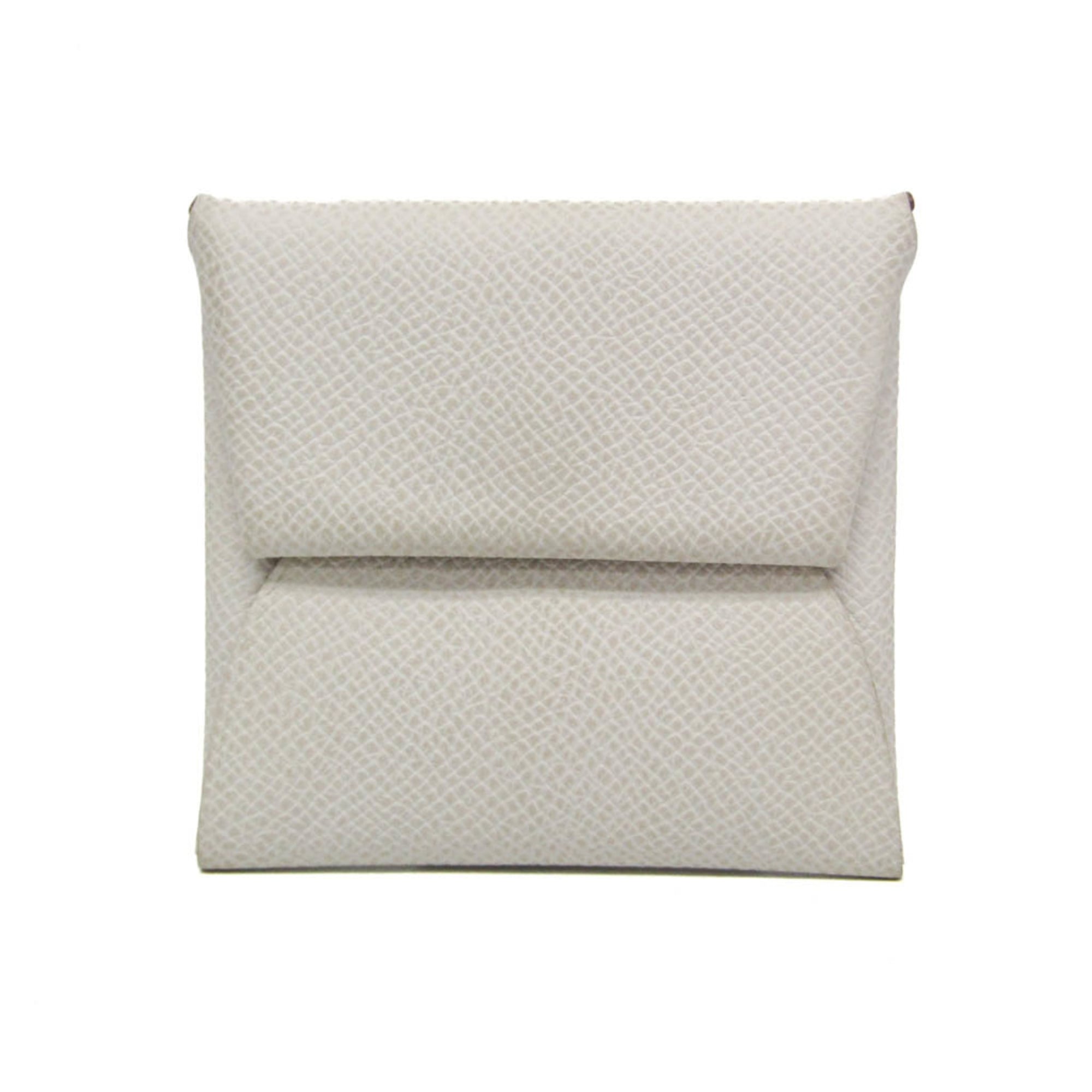 Hermes Bastia Women,Men Epsom Leather Coin Purse/coin Case White