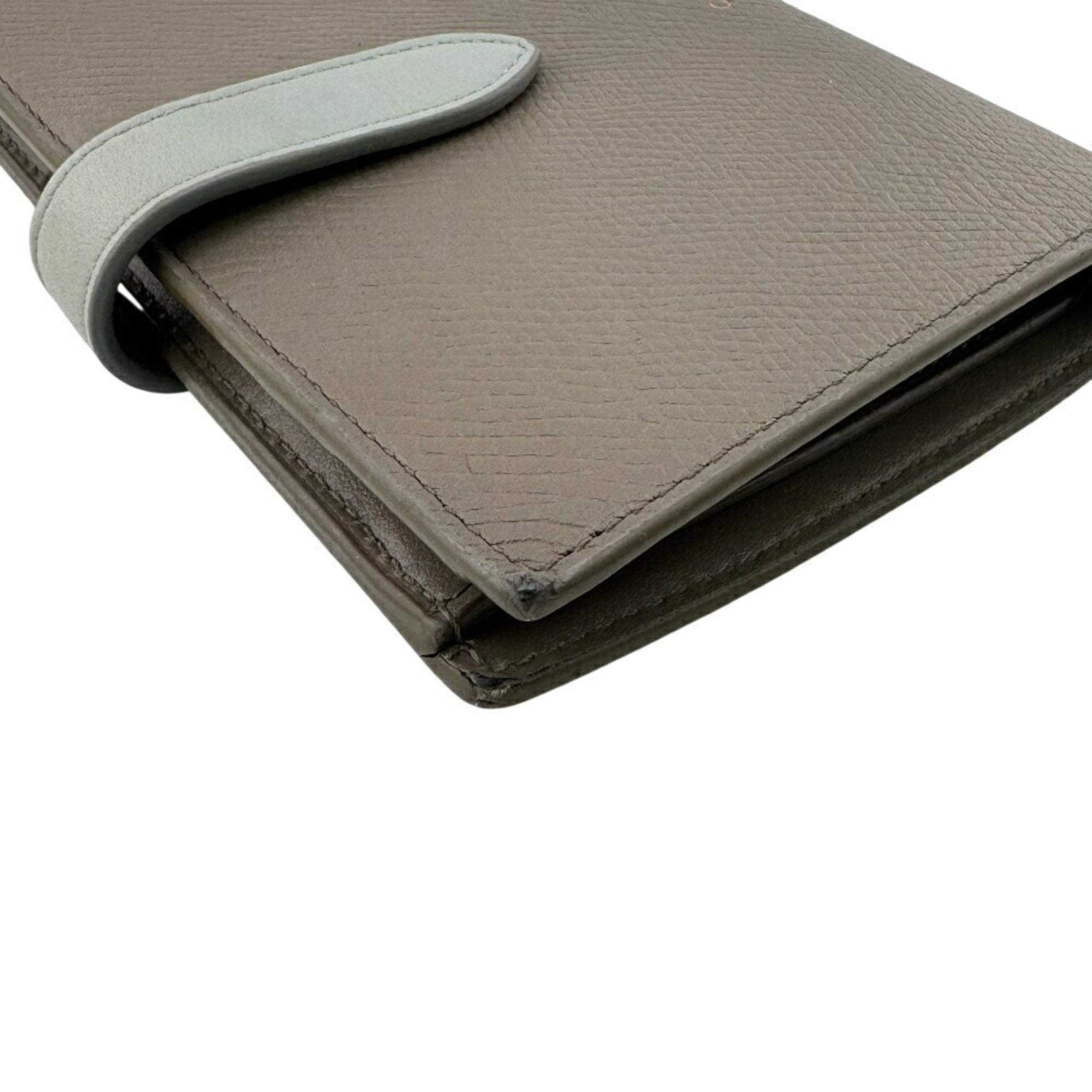 CELINE Medium Strap Wallet, Compact Bifold Beige, Women's
