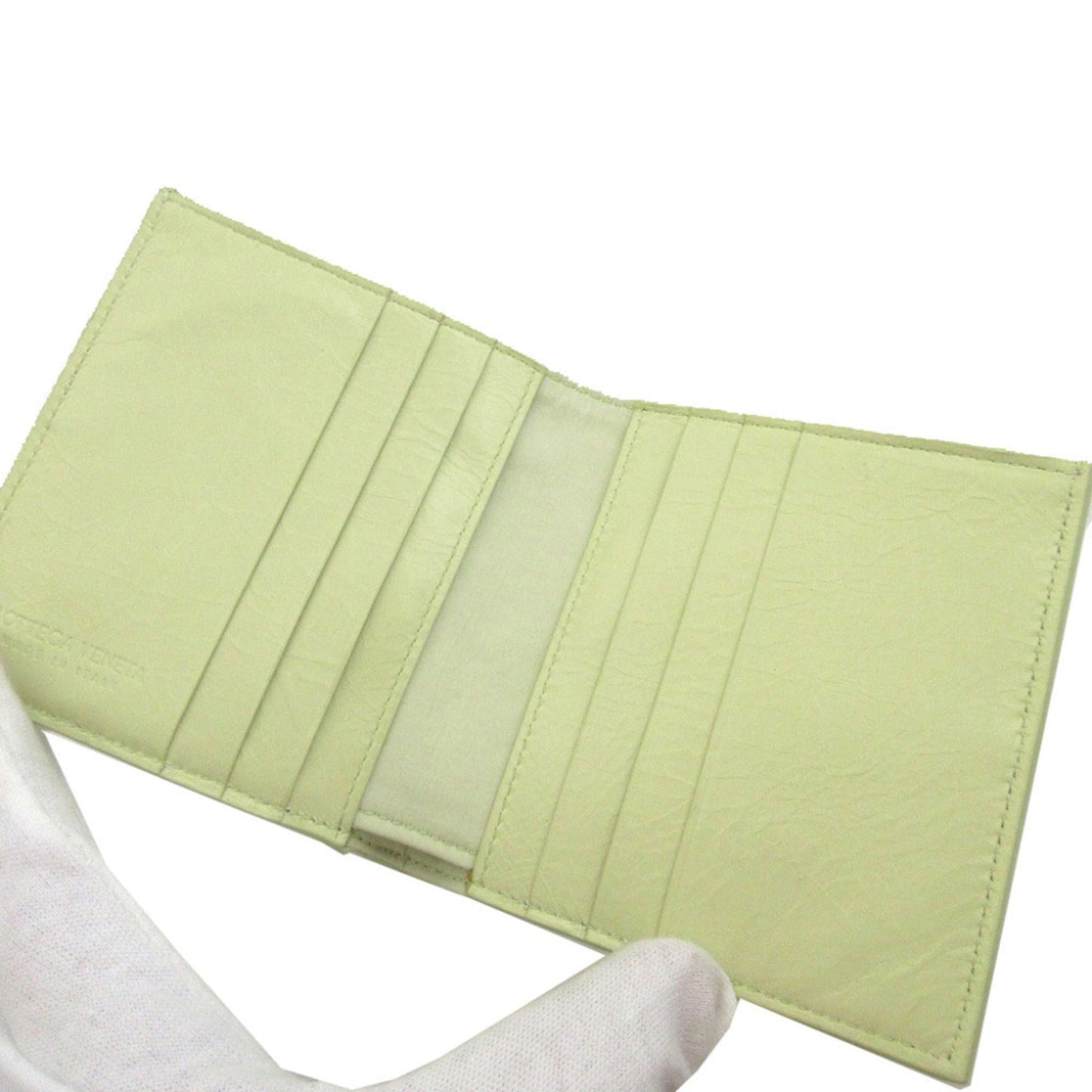 Like new Bottega Veneta Maxi Intrecciato wallet 690934 with IC chip, yellow leather, bifold, bill compartment, 0435 BOTTEGA VENETA