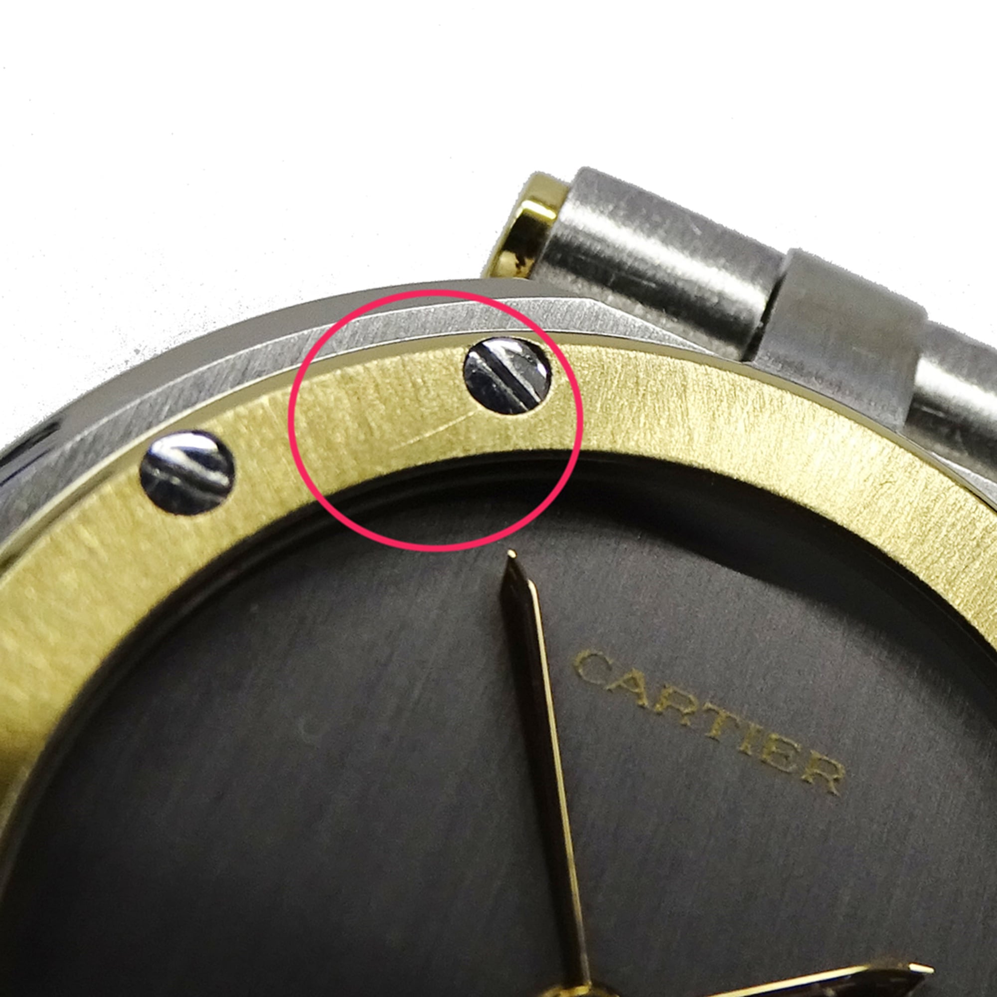 Cartier women's watch, Santos Vendôme SM, quartz movement, stainless steel (SS), gold (YG), model number 84041488 — Good