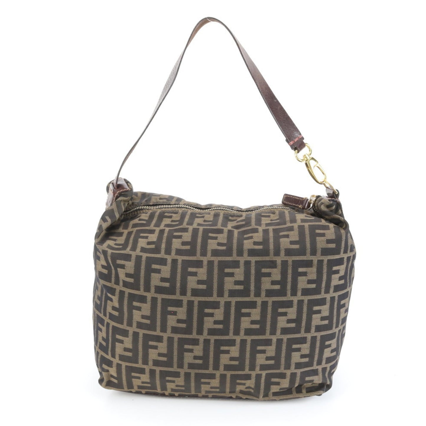 Fendi Zucca Hobo Shoulder Bag, Handbag, Brown Leather, Women's