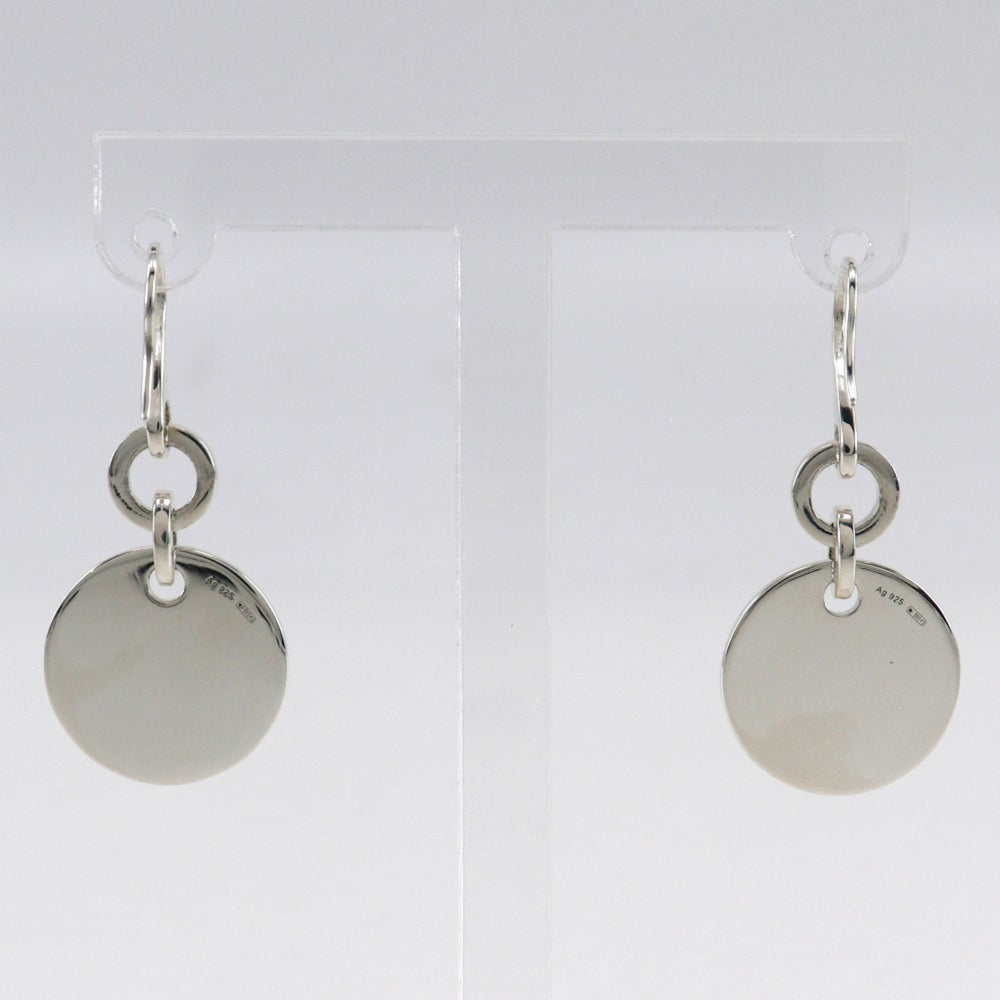 Gucci GUCCI Trademark Earrings Logo Round Silver 925 Approx. 12.1g Women's — Like New