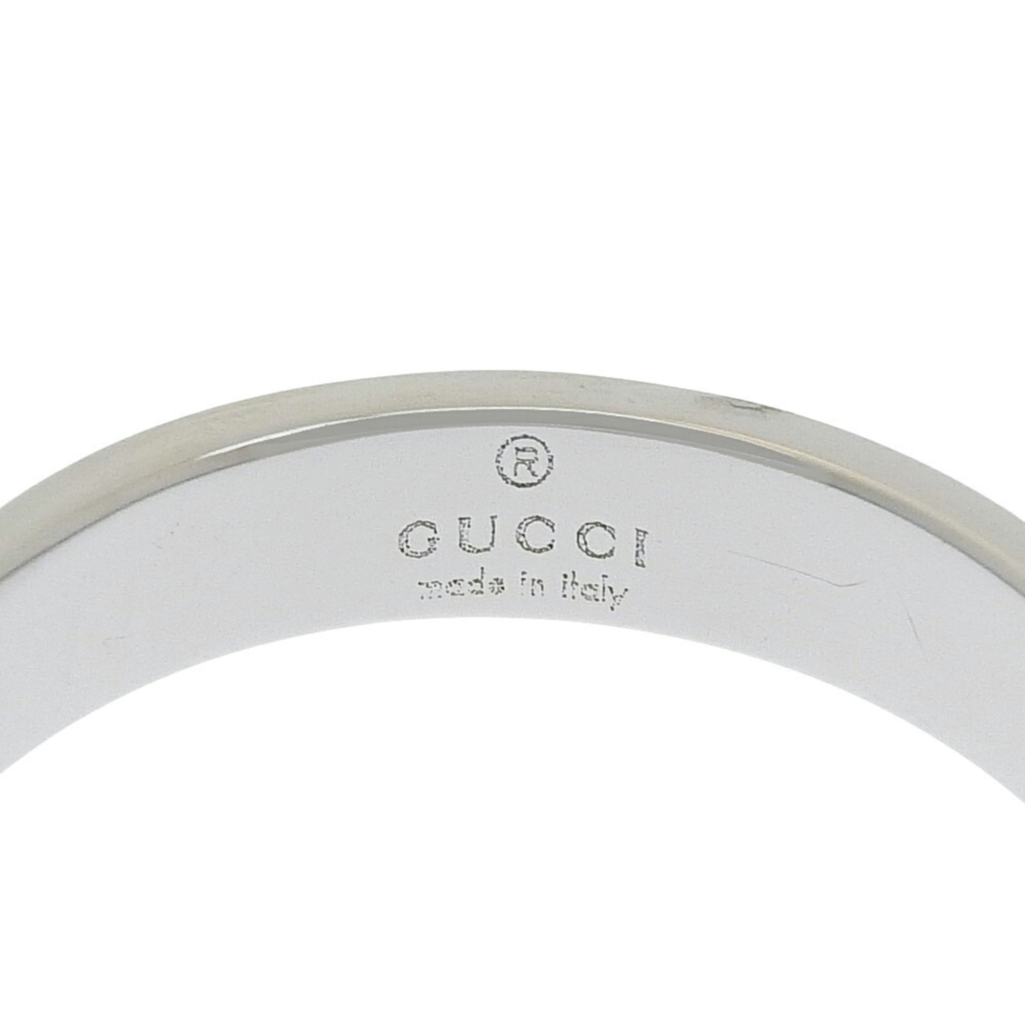 Gucci Interlocking G Icon Ring, 18K White Gold, Approx. 3.4g, Size #13 (approx. US size 12.5) — Like New