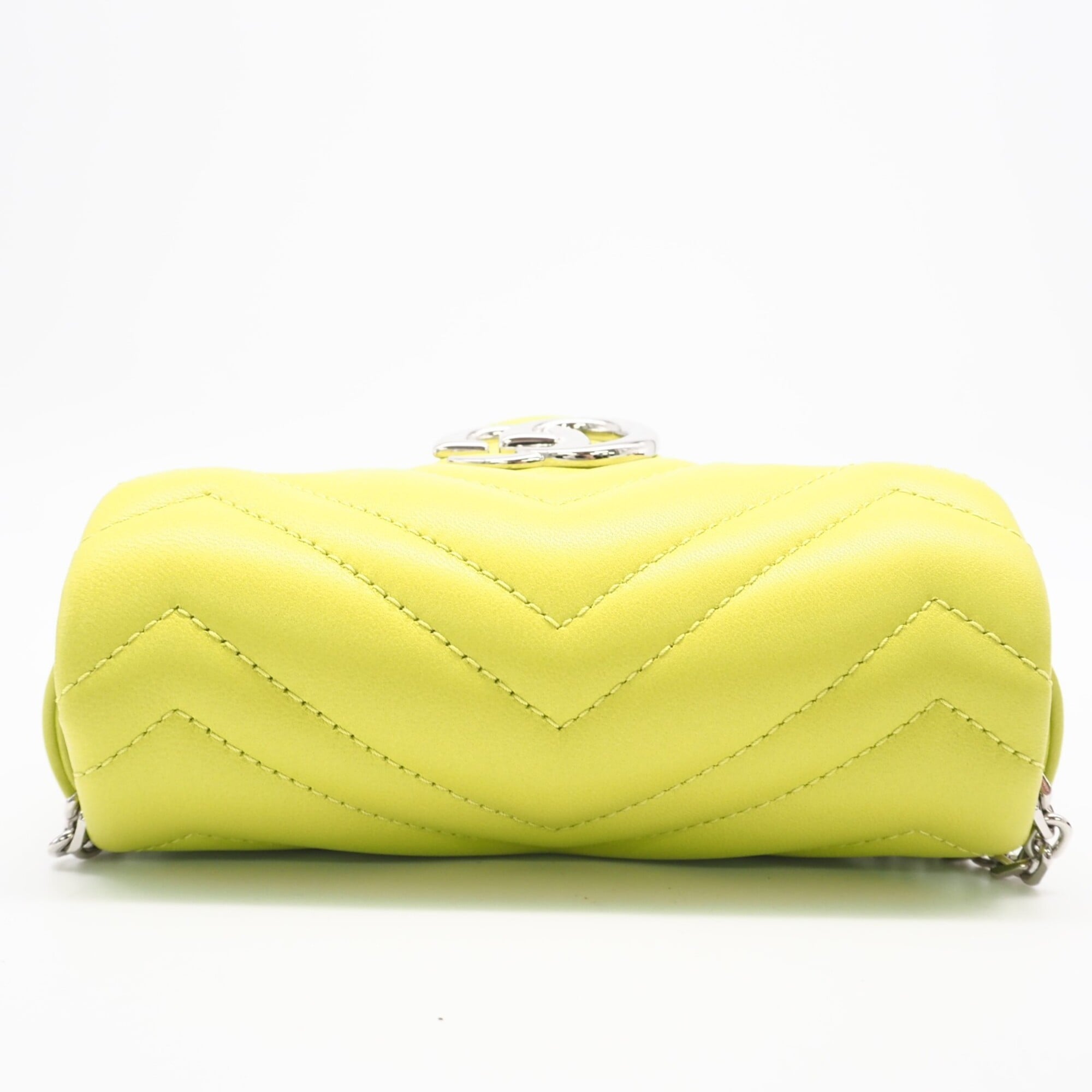 GUCCI GG Marmont Mini Shoulder Bag 841290, Yellow Lambskin Bag, Women's — New - Store Return