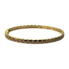 CHANEL J13080 18K Yellow Gold Coco Crush Collection Accessory Jewelry Full Diamond Bracelet Women's Like New — Like New