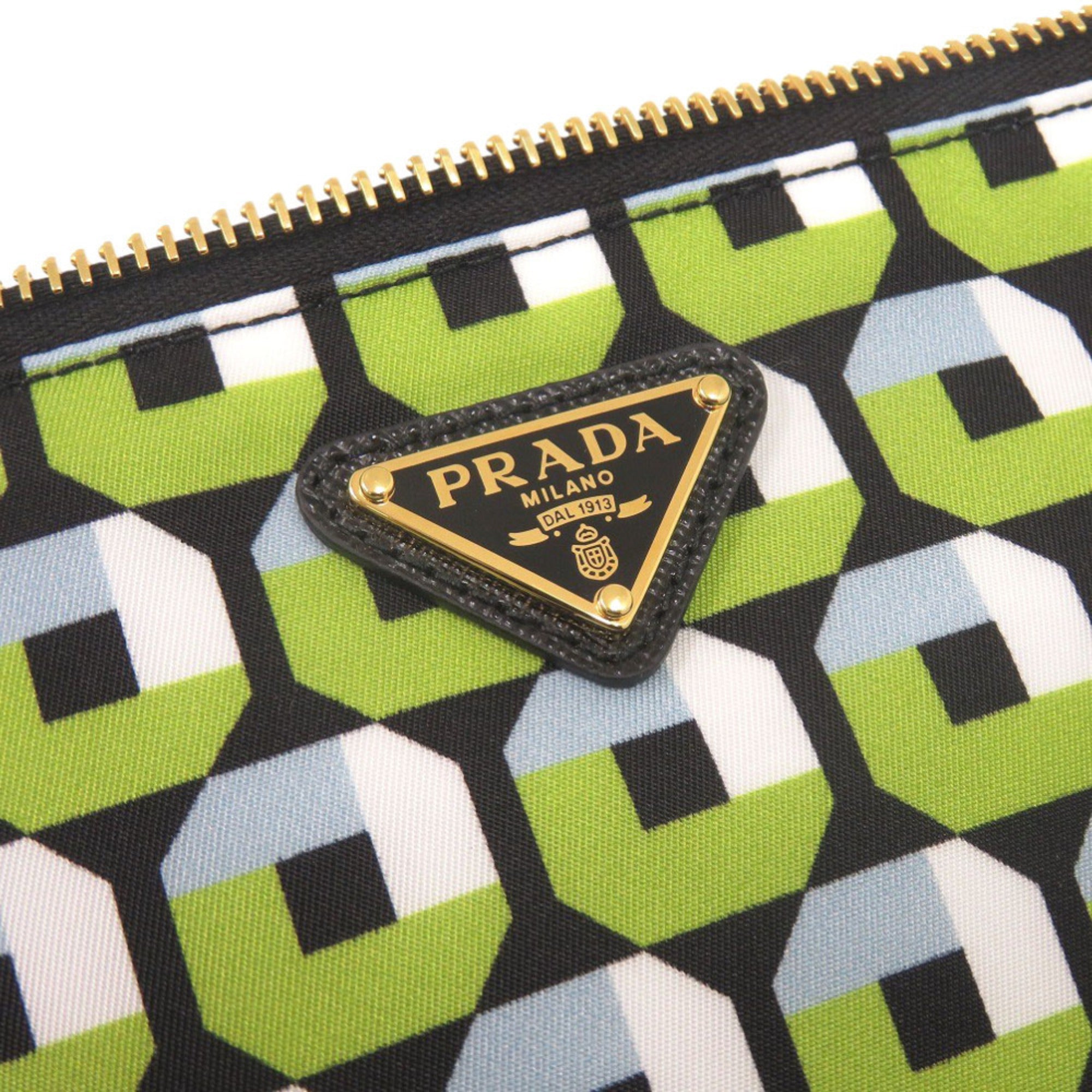 Like New Prada Nylon Green Handbag Pouch 1289PRADA — Like New