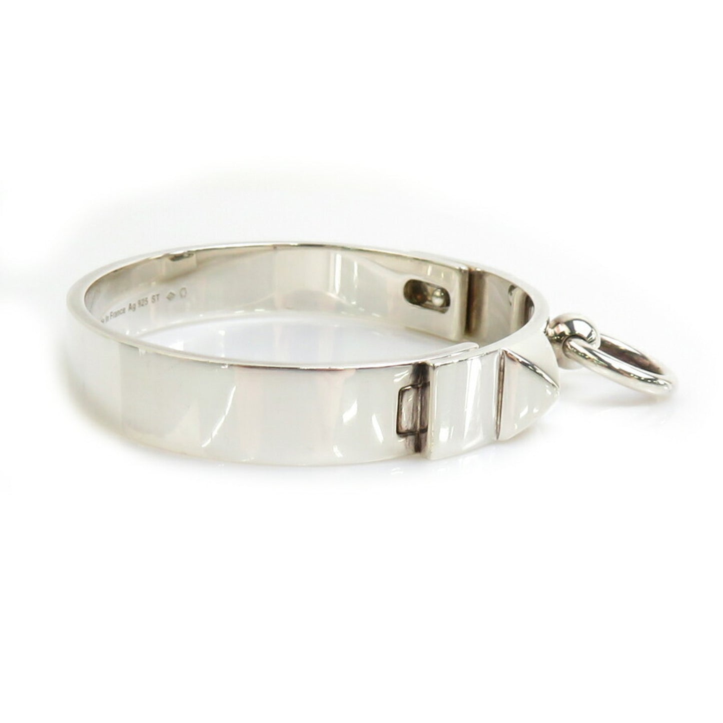 Hermes HERMES Bracelet Bangle Collier de Chien PM Silver 925 Women's 90123a