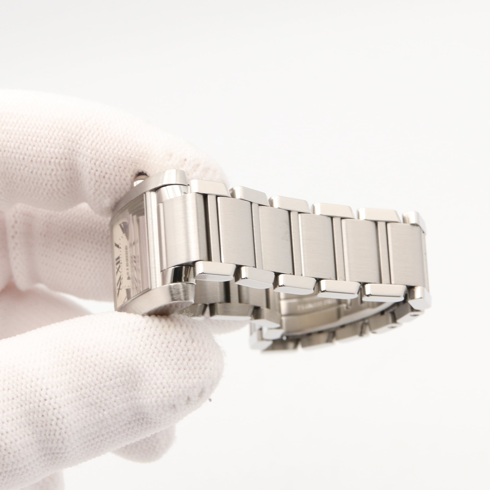 Cartier Tank Française SM Watch, Stainless Steel, Ladies, Silver Tone, W51008Q3 — Very Good