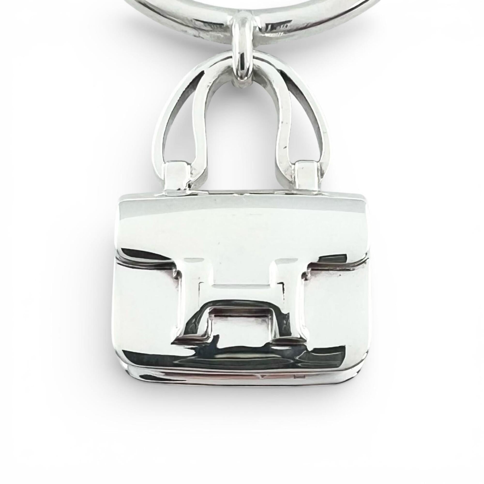 HERMES Amulette Constance Ring, AG925, 2020 model, Silver, Size 54, Made in France, Weight: 6.8g, Women's — Like New