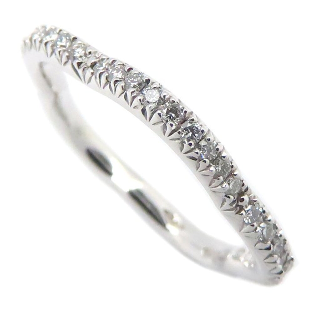 CHANEL Camellia Diamond Eternity Ring, Size #48, 18K White Gold, Women's, J3211 295242 — Like New