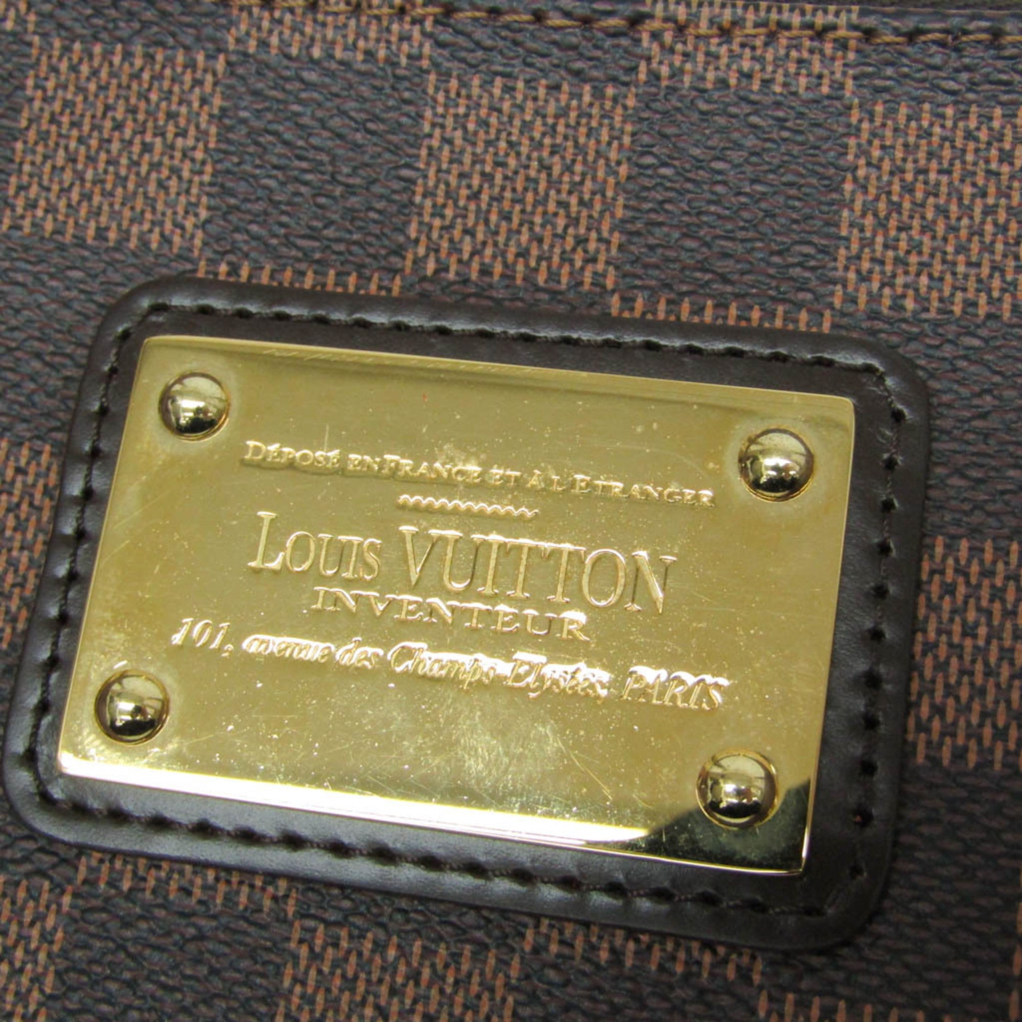 Louis Vuitton Damier Eva N55213 Women's Handbag,Shoulder Bag Brown,Ebene — Like New