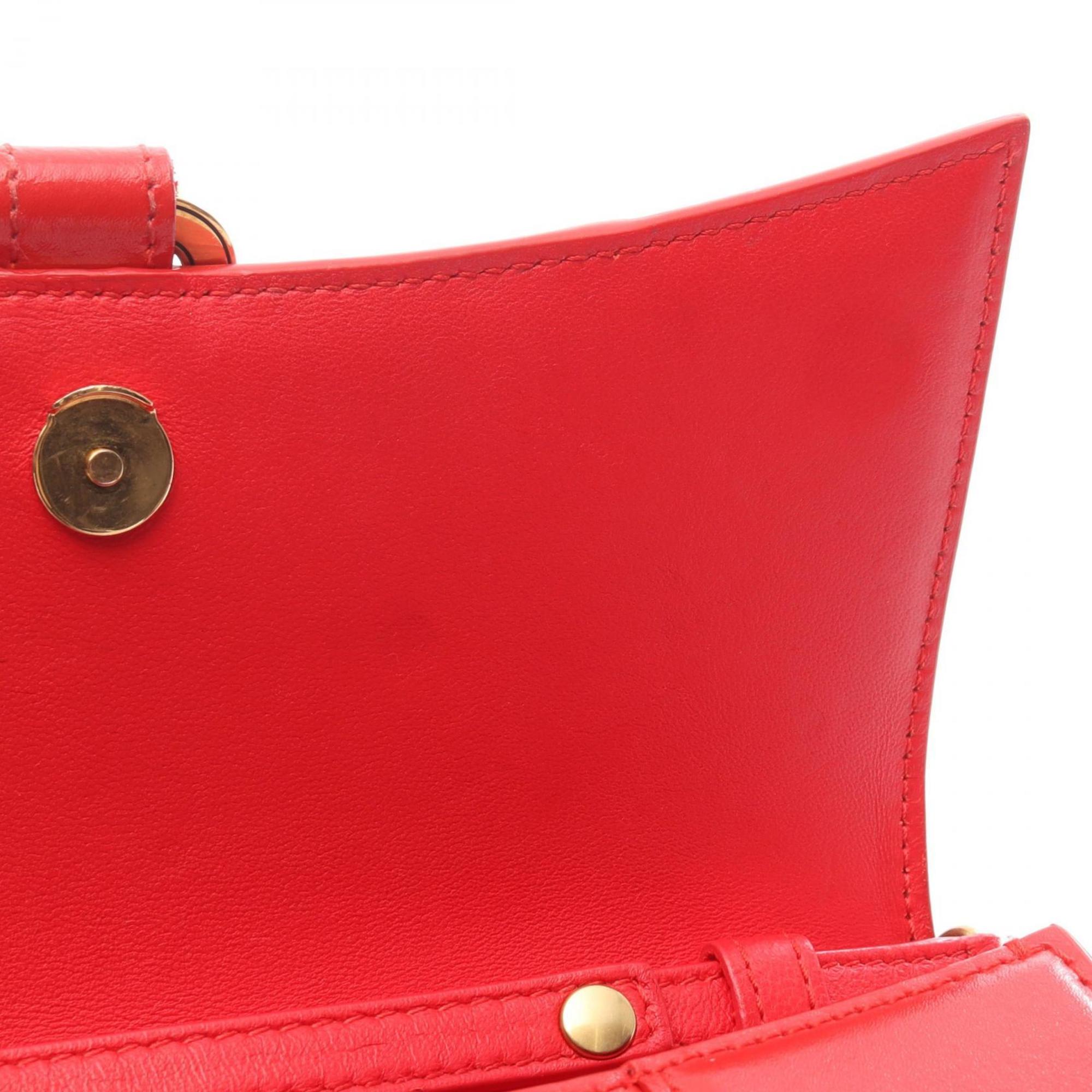Balenciaga Hourglass Shoulder Bag, Leather, Women's, Red