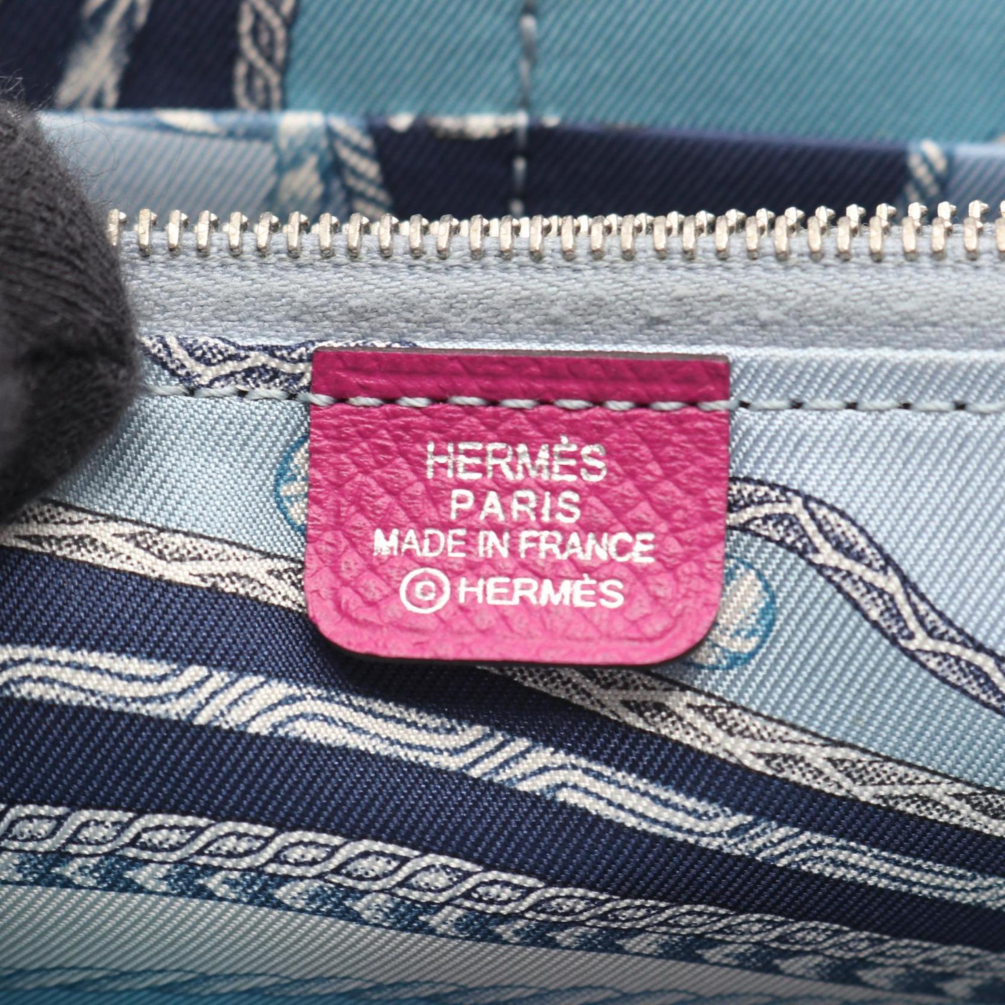 Hermes Hermès Azap Long Silk-in Round Wallet in Calfskin Leather (Veau Epsom Leather) for Women, Purple