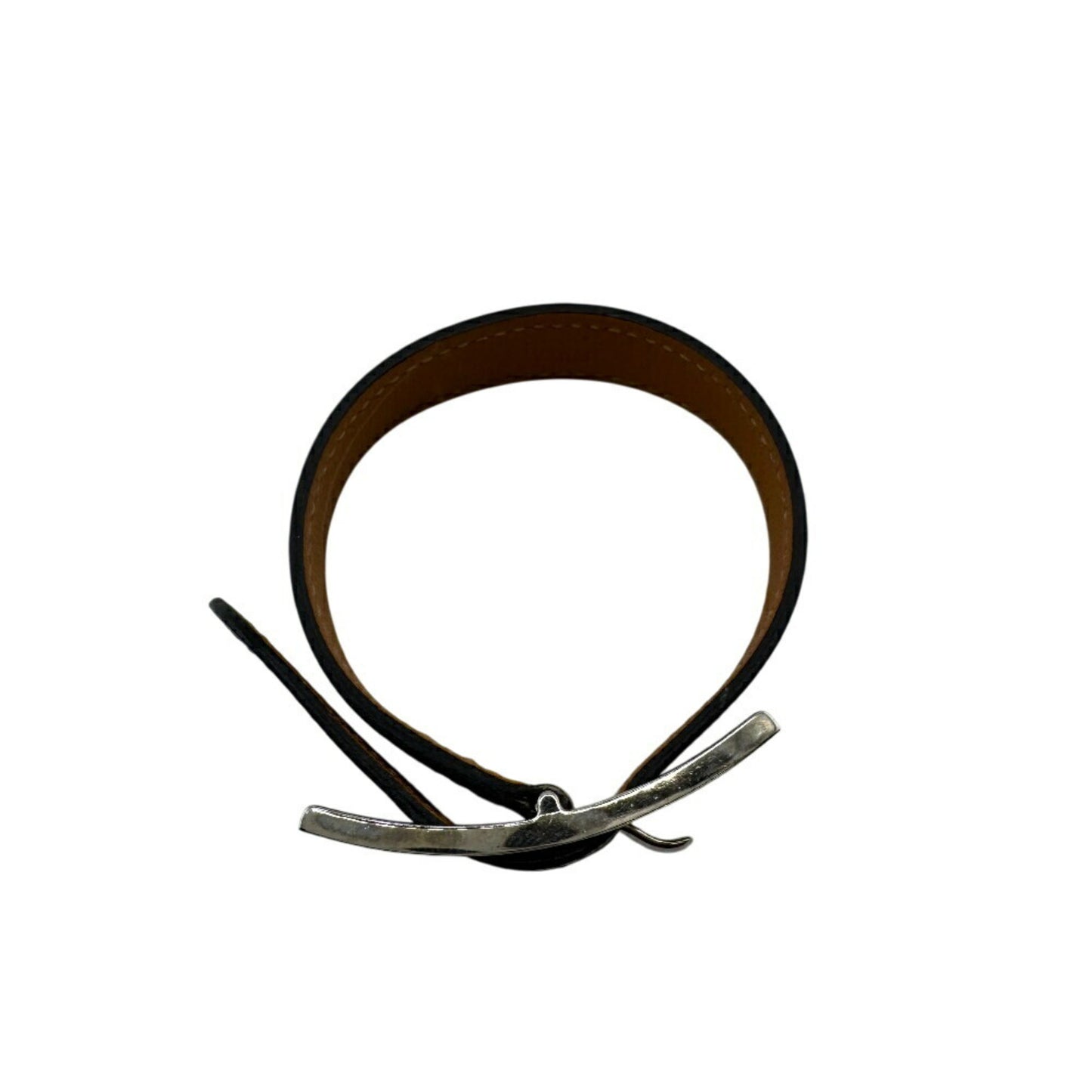 HERMES Double Tour B'api Bracelet/Ankle Bangle Brown Unisex