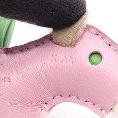 Hermes Hermès Anjo Milo Buddy Charm, Mouton, Women's, Pink, Green, White — New - Store Return