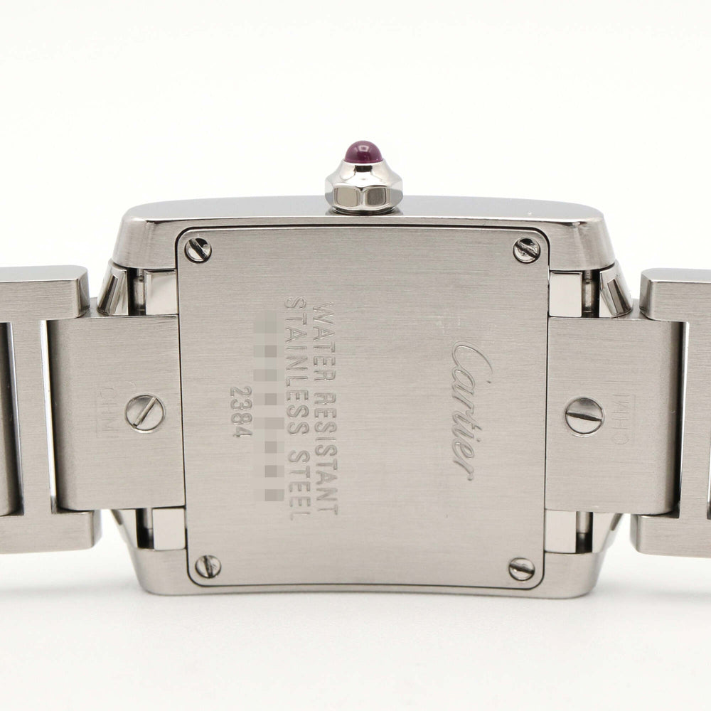 Cartier Tank Française SM Watch, Stainless Steel, Ladies, Pink/Pink Shell, W51028Q3 — Very Good