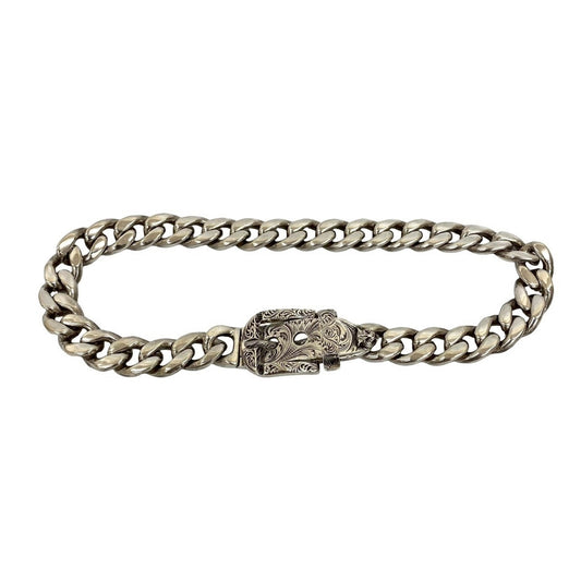 GUCCI Arabesque Cat Head Curb Chain Necklace in Sterling Silver (925) 68420