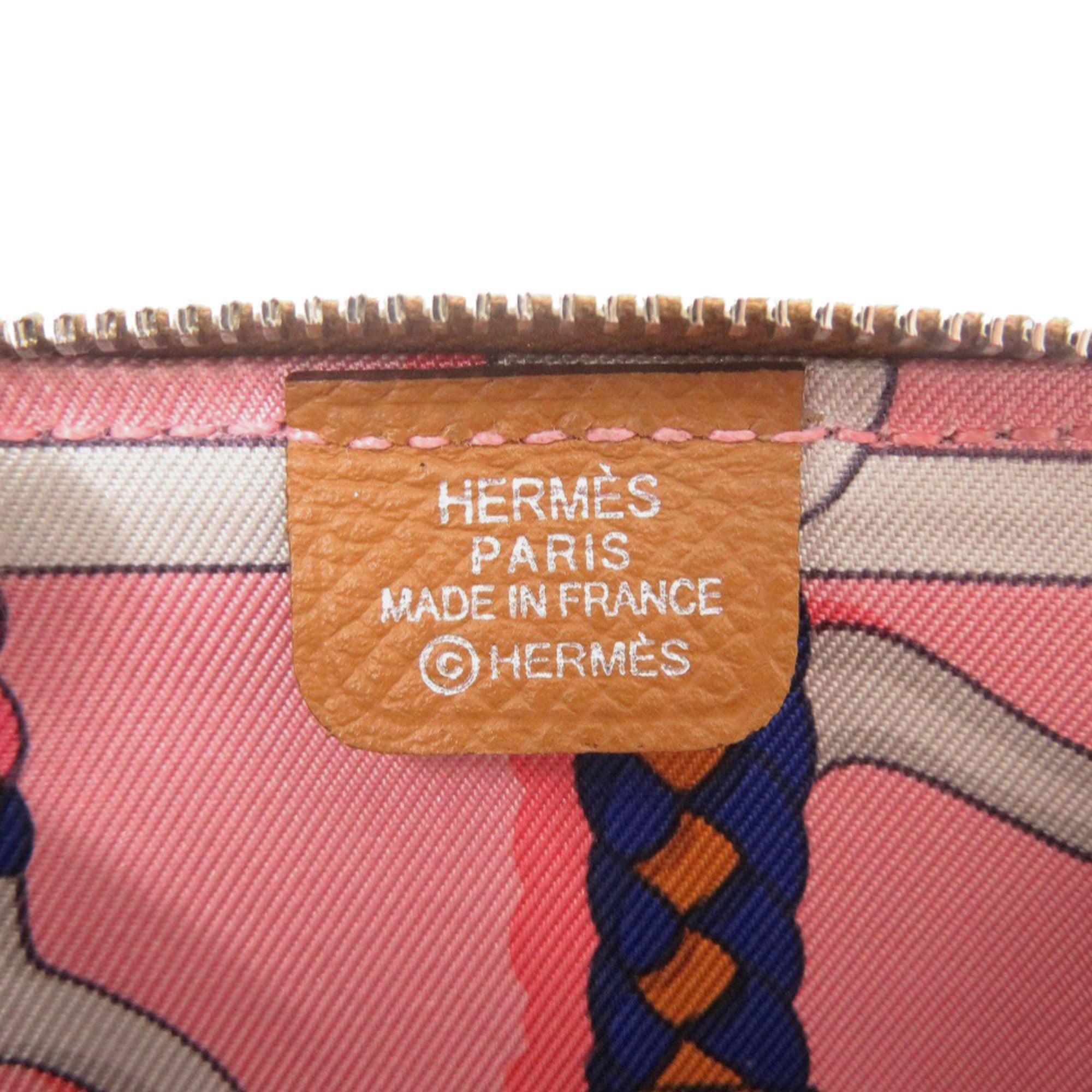 Hermes Excellent condition Hermès Azap Silkin Compact Mini, Epsom leather, gold with silver hardware, C stamp (2018), brown, 1560