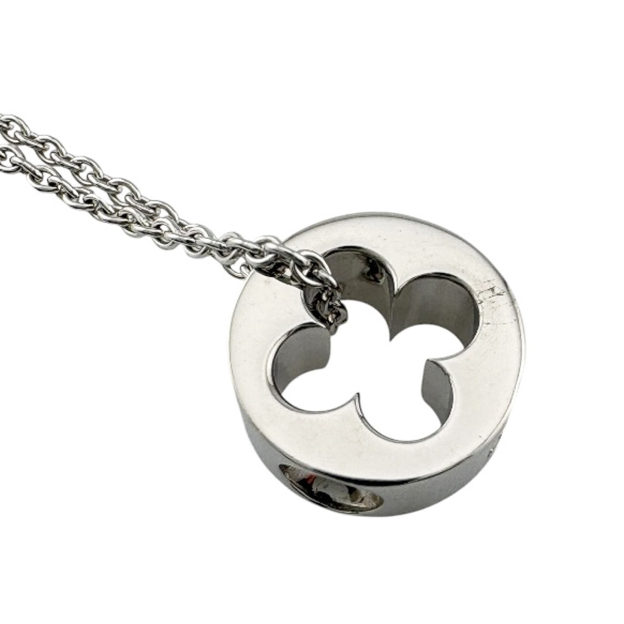 Louis Vuitton Pendant Empreinte Necklace, 18K White Gold, Women's, LOUIS VUITTON — Like New