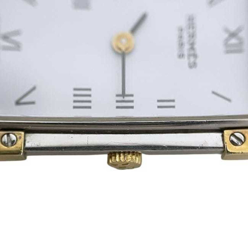 Hermes watch, Croisière, white, silver, gold, CR1.240 battery-operated, stainless steel, quartz movement — Good
