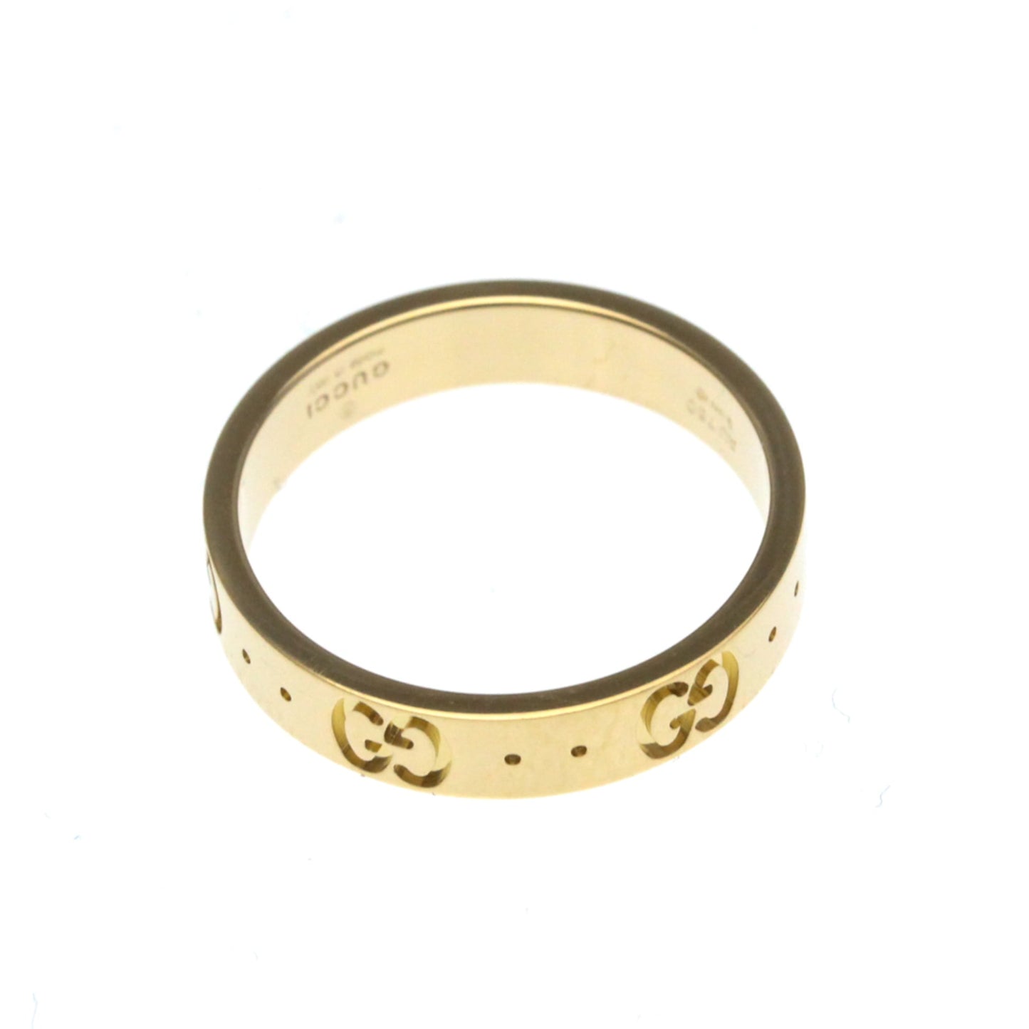 Gucci Icon Pink Gold (18K) Fashion No Stone Band Ring Pink Gold
