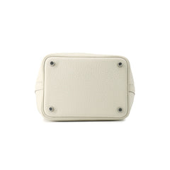 Hermes Picotin Lock PM Handbag, Craie Taurillon Clemence Leather, K Stamp, HERMES Tote Bag, Lock, Women's — Like New