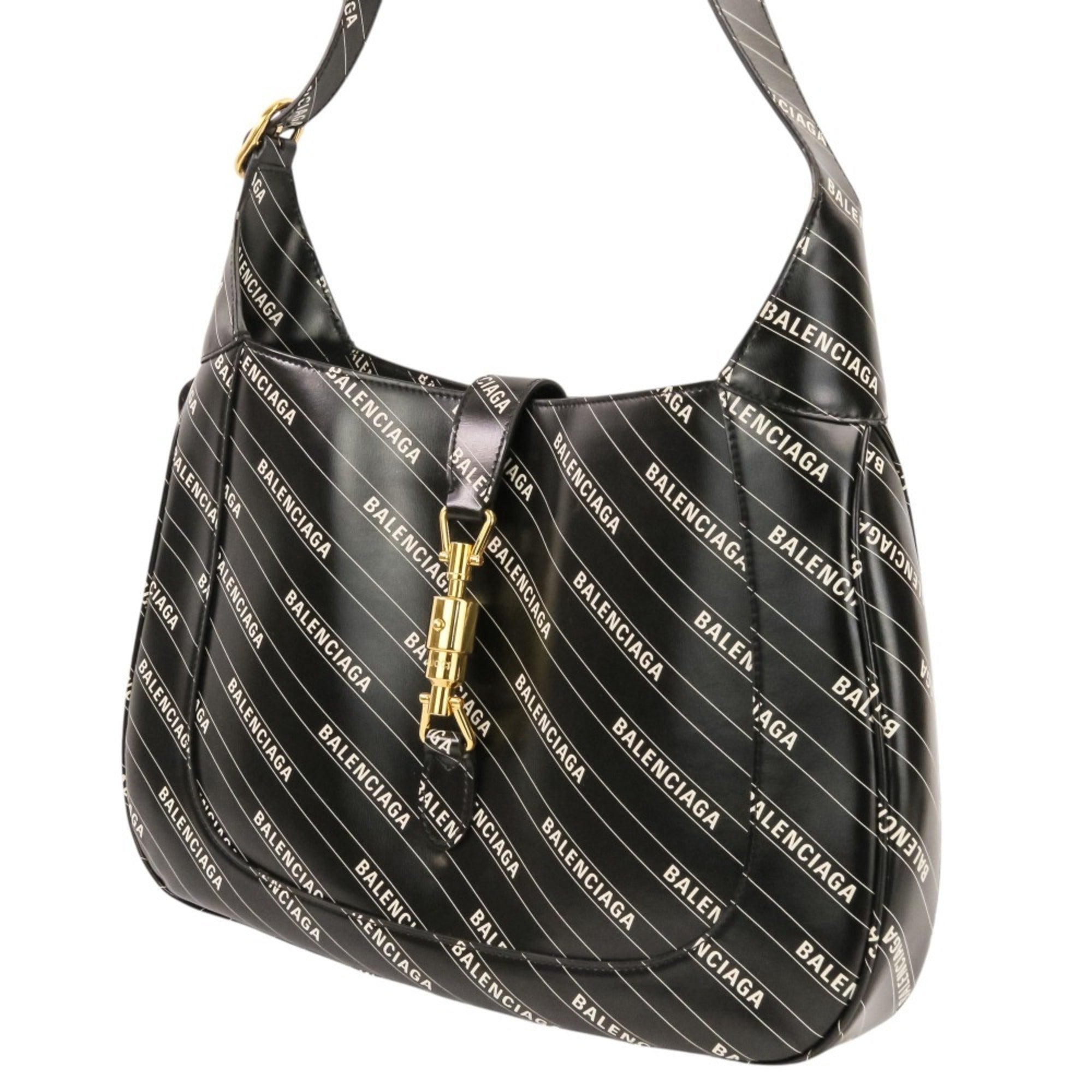 GUCCI BALENCIAGA The Hacker Project Jackie 1961 Medium Shoulder Bag 636712 Black Women's — Like New