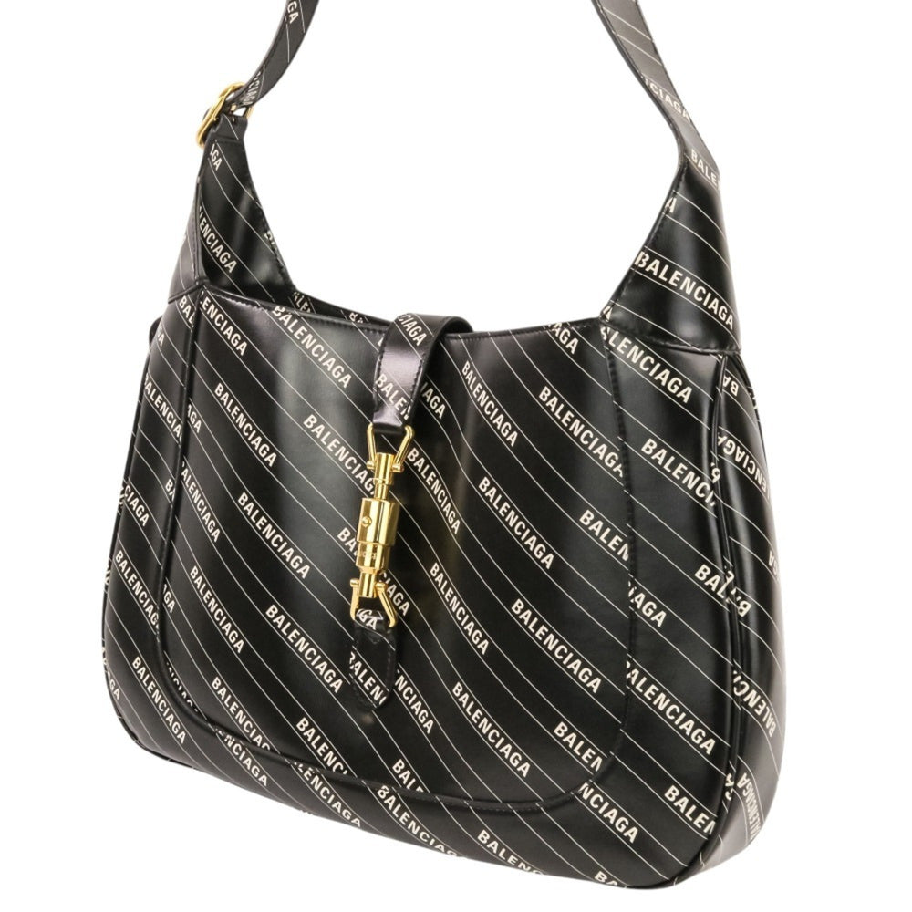 GUCCI BALENCIAGA The Hacker Project Jackie 1961 Medium Shoulder Bag 636712 Black Women's — Like New