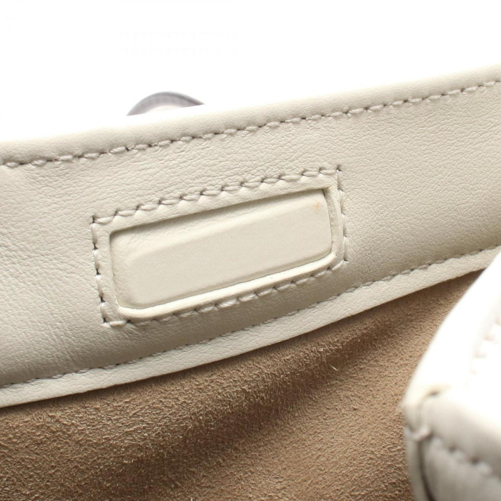 Fendi ORIGAMI MEDIUM Tote Bag in White Leather, Women's, 8BH414