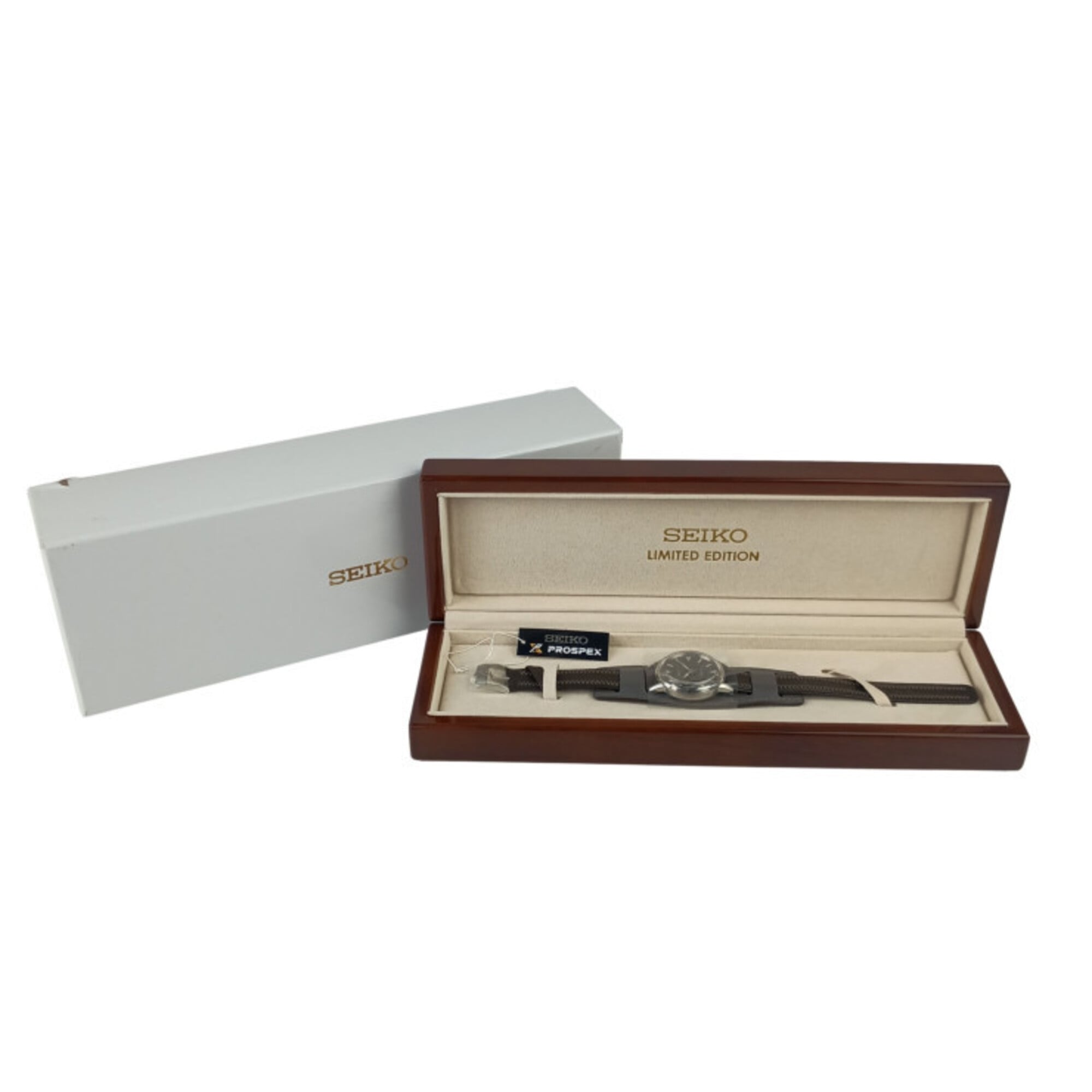SEIKO Prospex Alpinist Reissue Design Watch, Limited Edition of 1959 Pieces, 6L35-00E0 SJE085, Black Dial, Stainless Steel, Leather Strap, Men's Watch — New - Store Return