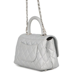 Chanel handbag, Coco Mark, Matelassé, Handle, XXS, Caviar Skin, AS2215, CHANEL 2-way women's — Like New