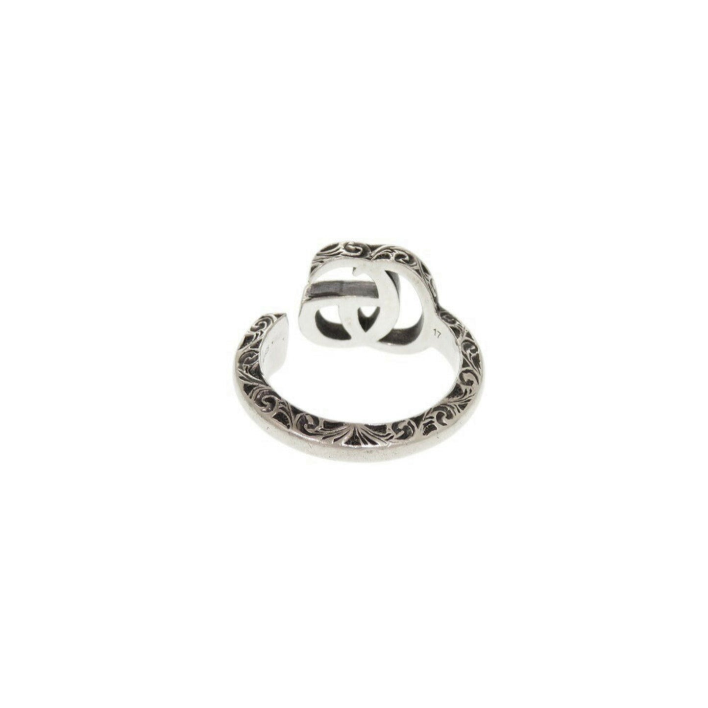 Gucci Double G Ring, Silver 925, Size 15-16 (#17), 1241GUCCI