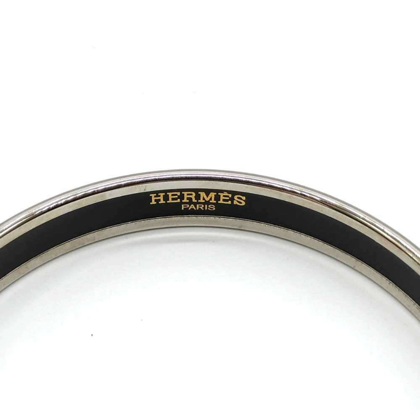 Hermes enamel PM orange cloisonné mark bangle bracelet for women.