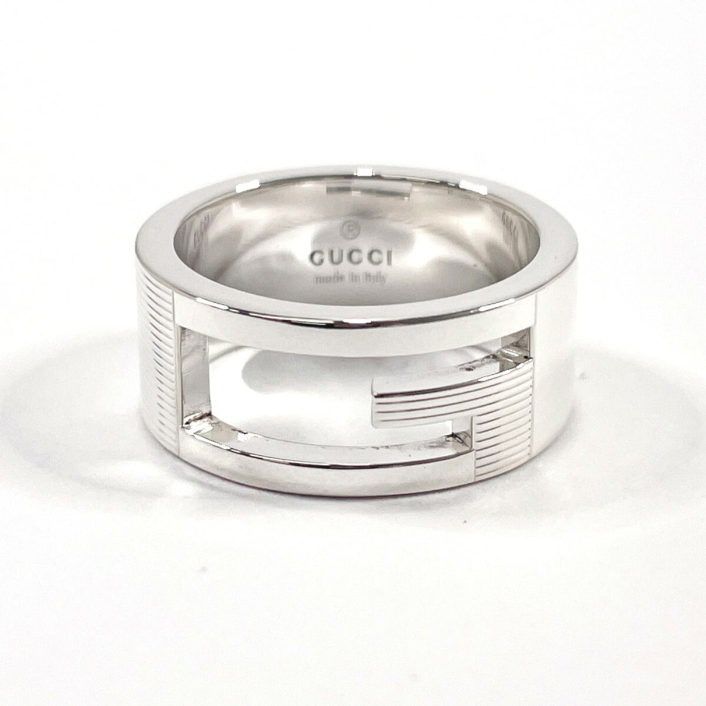 Gucci Branded Cutout G Ring/Ring Silver 925 GUCCI Women's