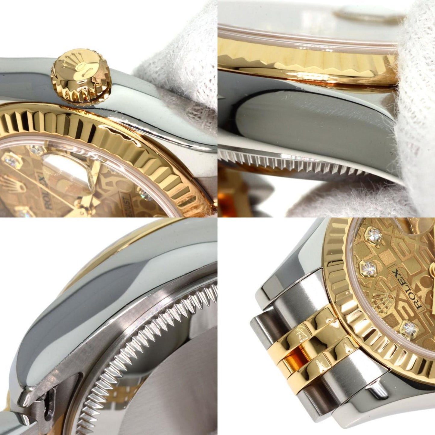 Rolex 179173G Datejust 10P Diamond Watch Stainless Steel SSxK18YG Ladies ROLEX