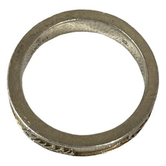 GUCCI Interlocking G Script Logo Ring, 925 Sterling Silver, Size 2, Men's — Like New