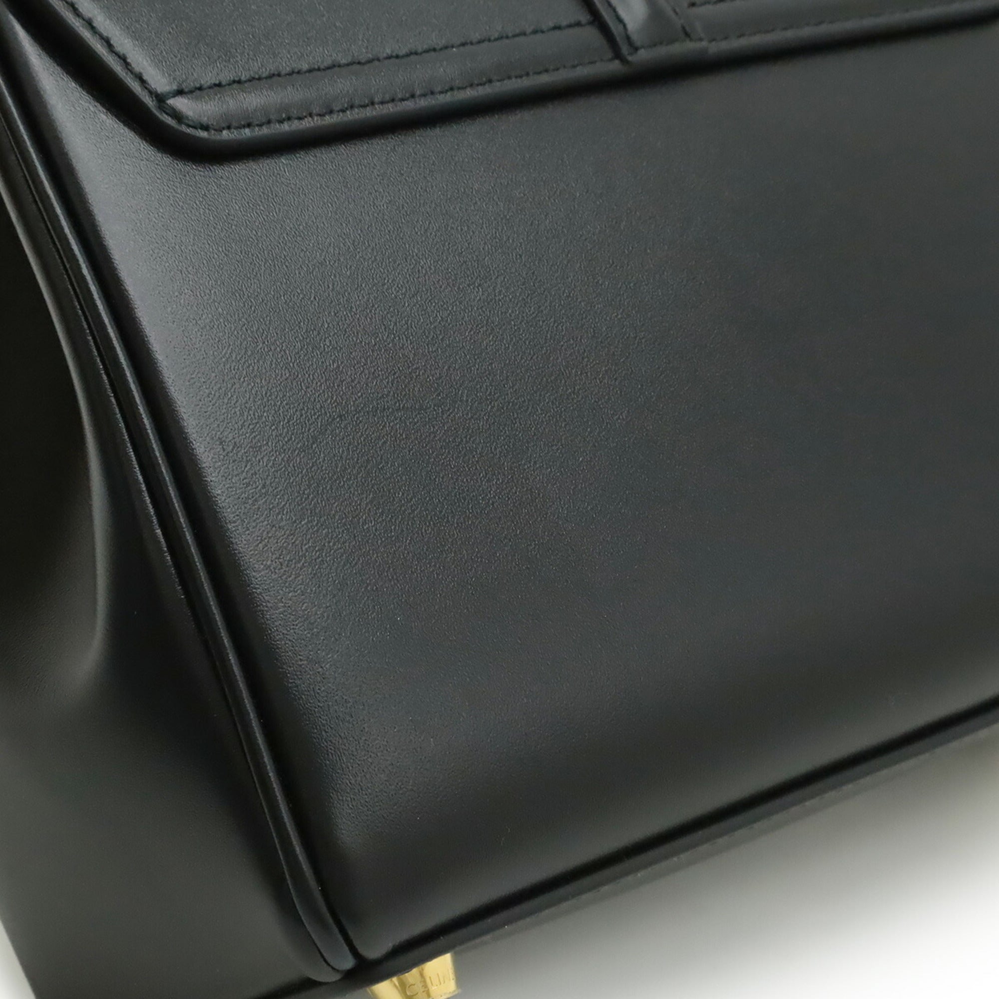 CELINE Mini 16 Seize One-Handle Handbag Shoulder Bag Calfskin Black 197983 — New - Store Return