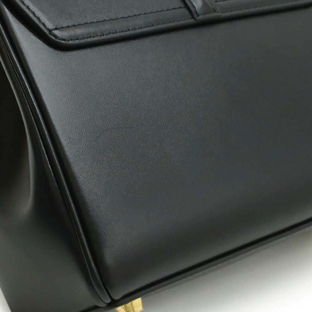 CELINE Mini 16 Seize One-Handle Handbag Shoulder Bag Calfskin Black 197983 — New - Store Return