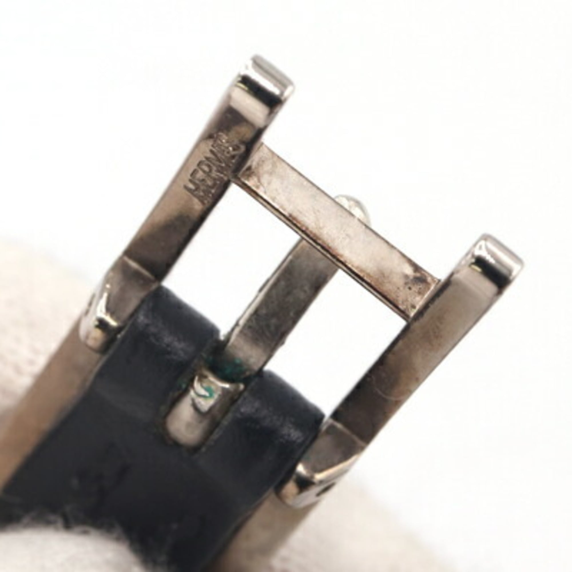 Hermès Api III Bracelet, Black Leather, G Stamp, Manufactured in 2003, Bangle, Women's/Men's, HERMES