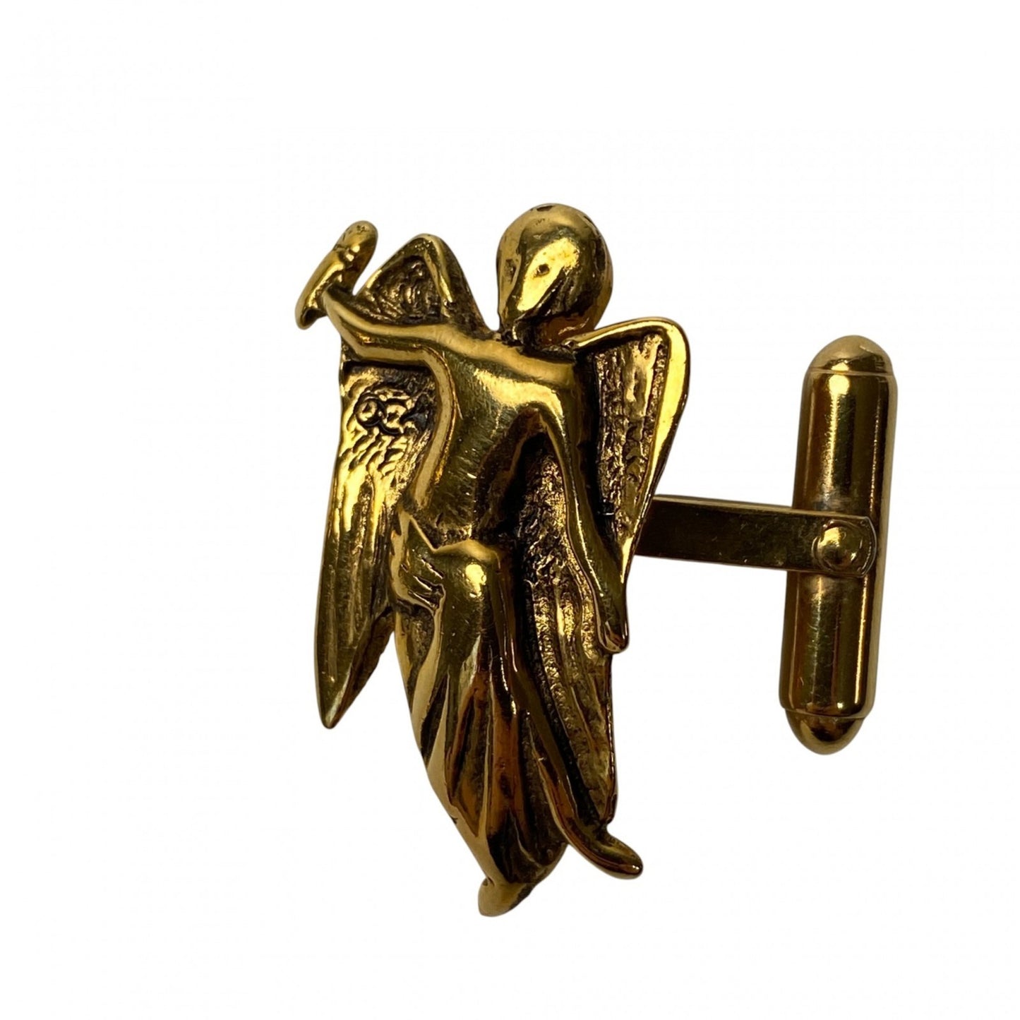CHANEL Men's Angel Cufflinks, Gold, Vintage
