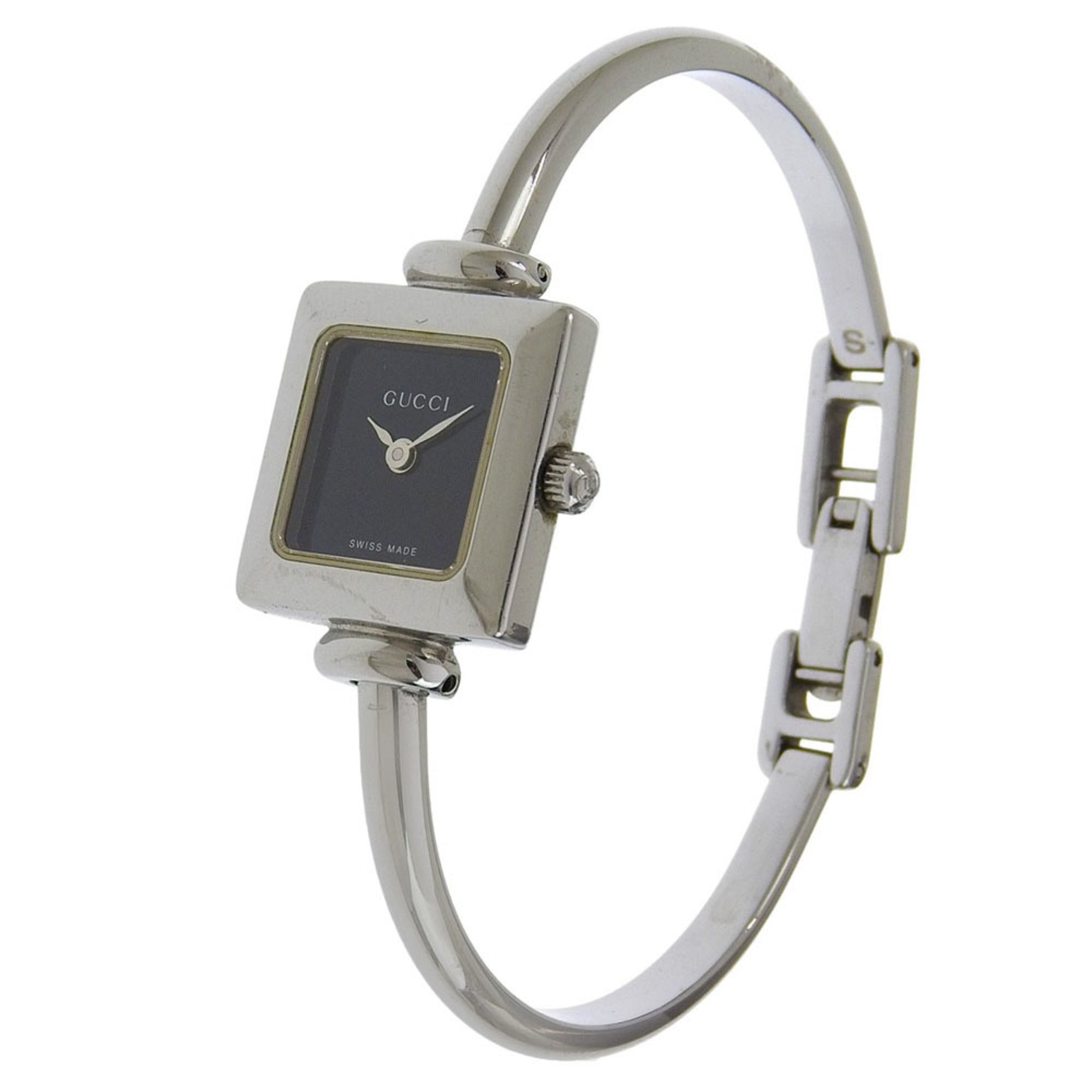 Gucci 1900L Stainless Steel Quartz Analog Watch with Black Dial for Women — Good
