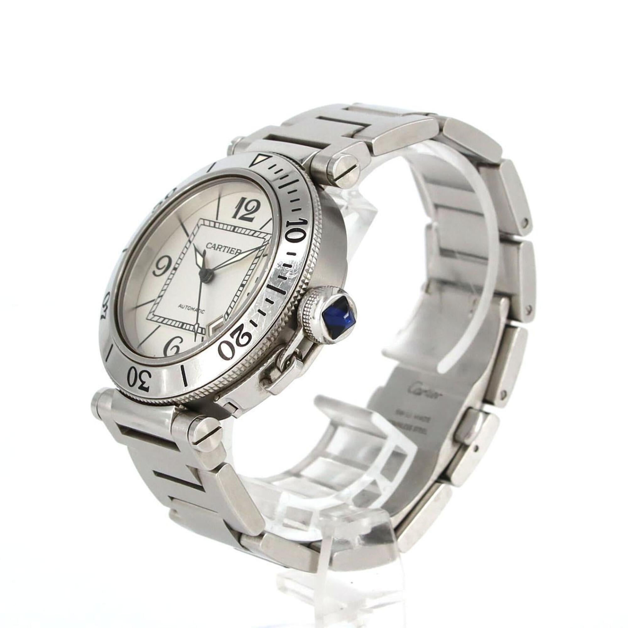 Cartier Pasha Seatimer W31080M7 Stainless Steel Automatic Watch — Good