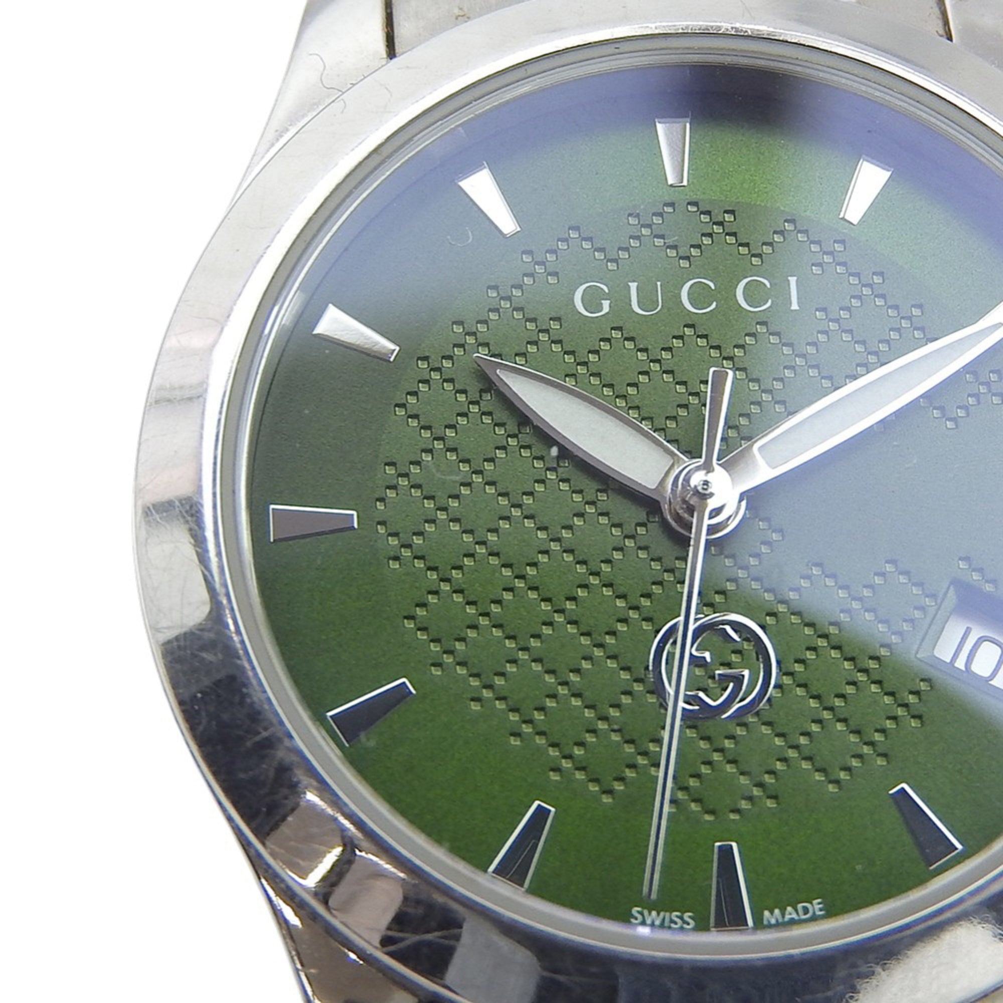 Gucci GUCCI watch 126.5 Stainless steel quartz analog green dial women's — Good