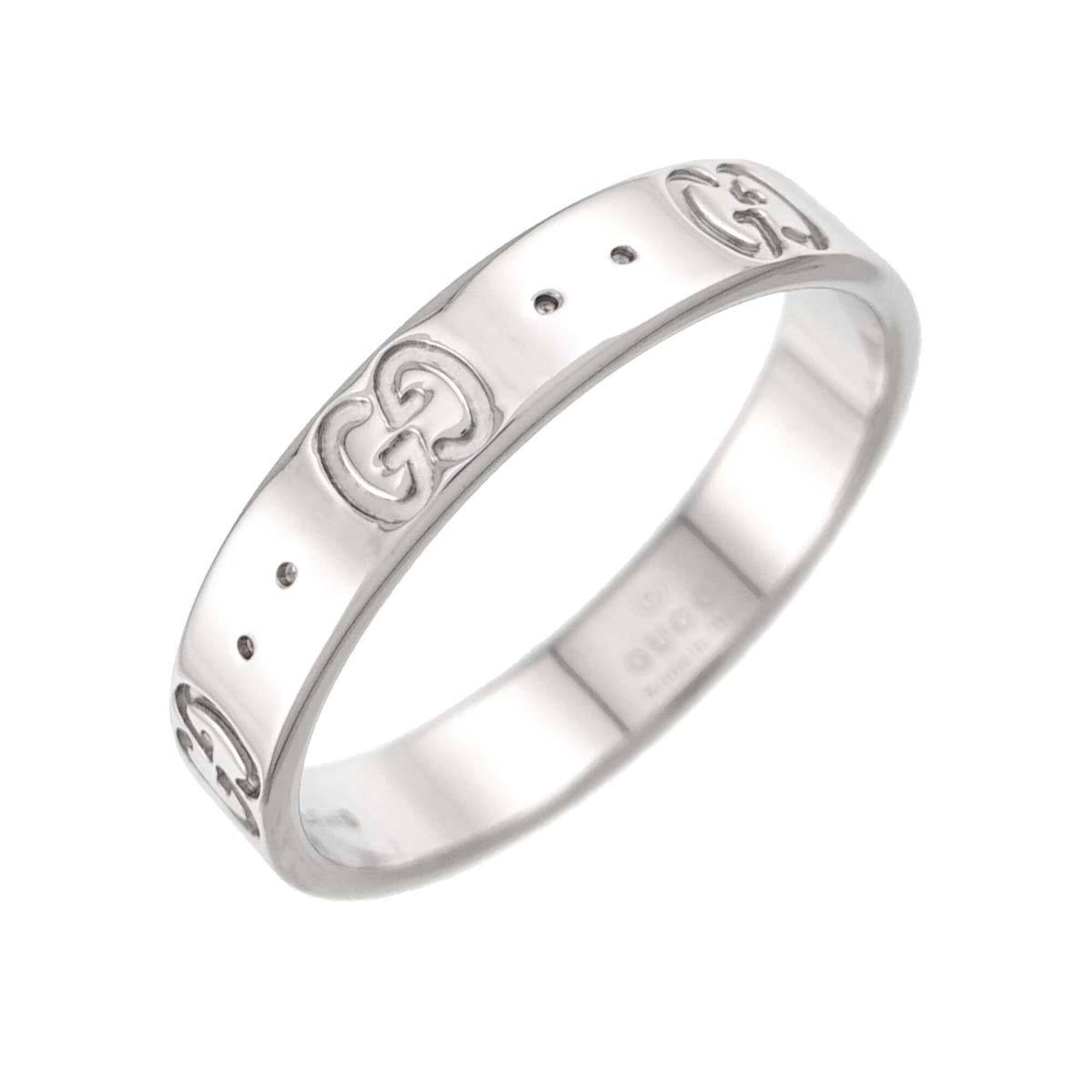 Gucci Icon Ring #18, 18K WG (White Gold 750) — Like New