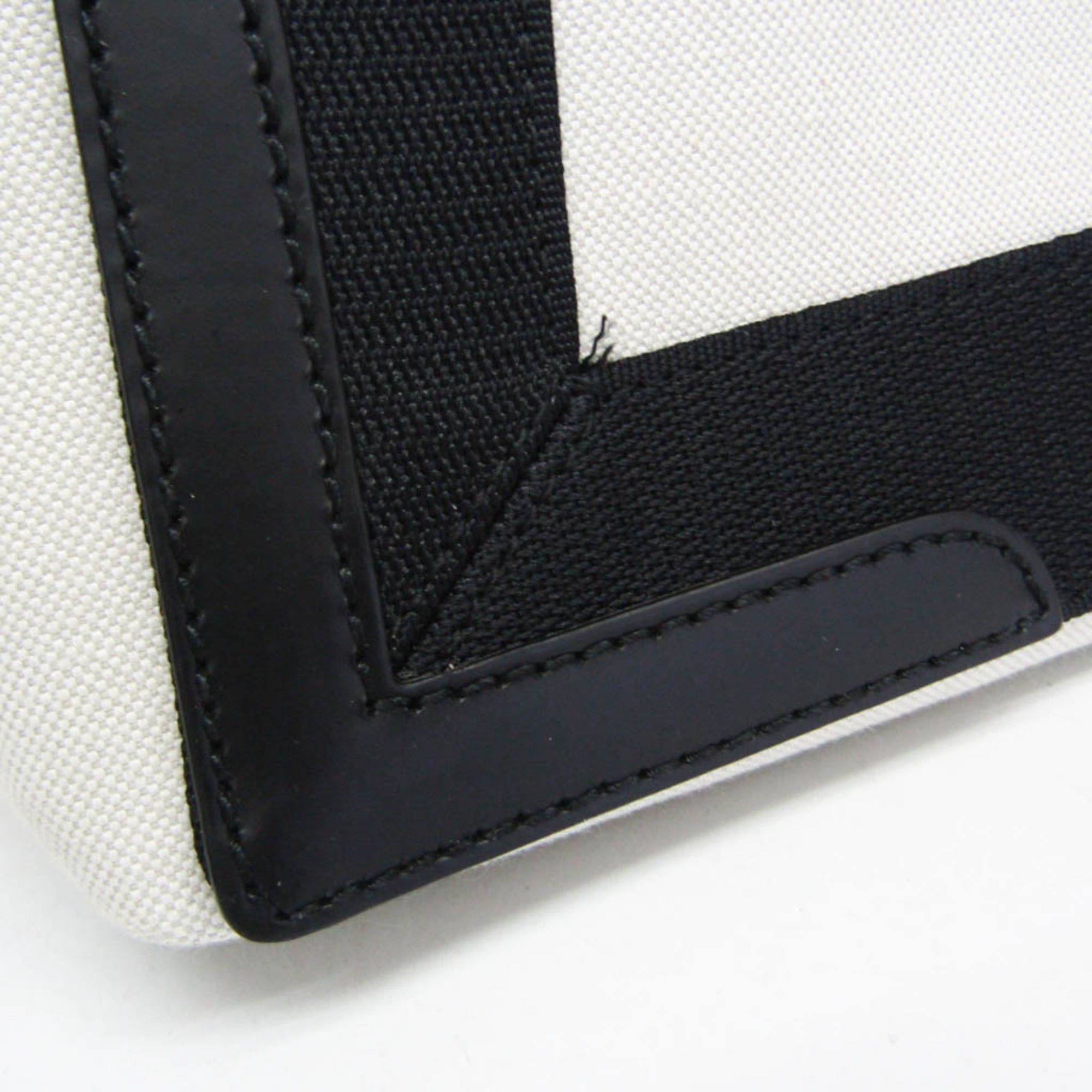 Balenciaga Navy Cabas S 339933 Women's Canvas,Leather Handbag Black,Off-white — Like New