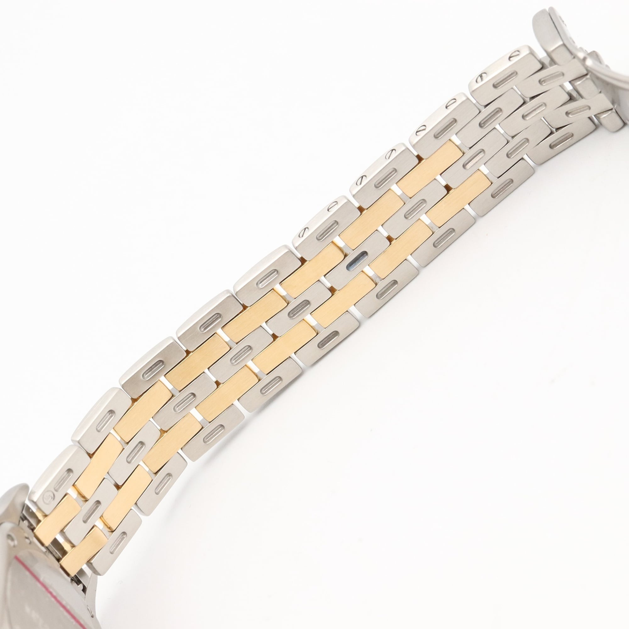 Cartier Panthère SM 2-Row Watch, 18K (Yellow Gold) Stainless Steel, Ladies', Ivory (W25029B6) — Very Good