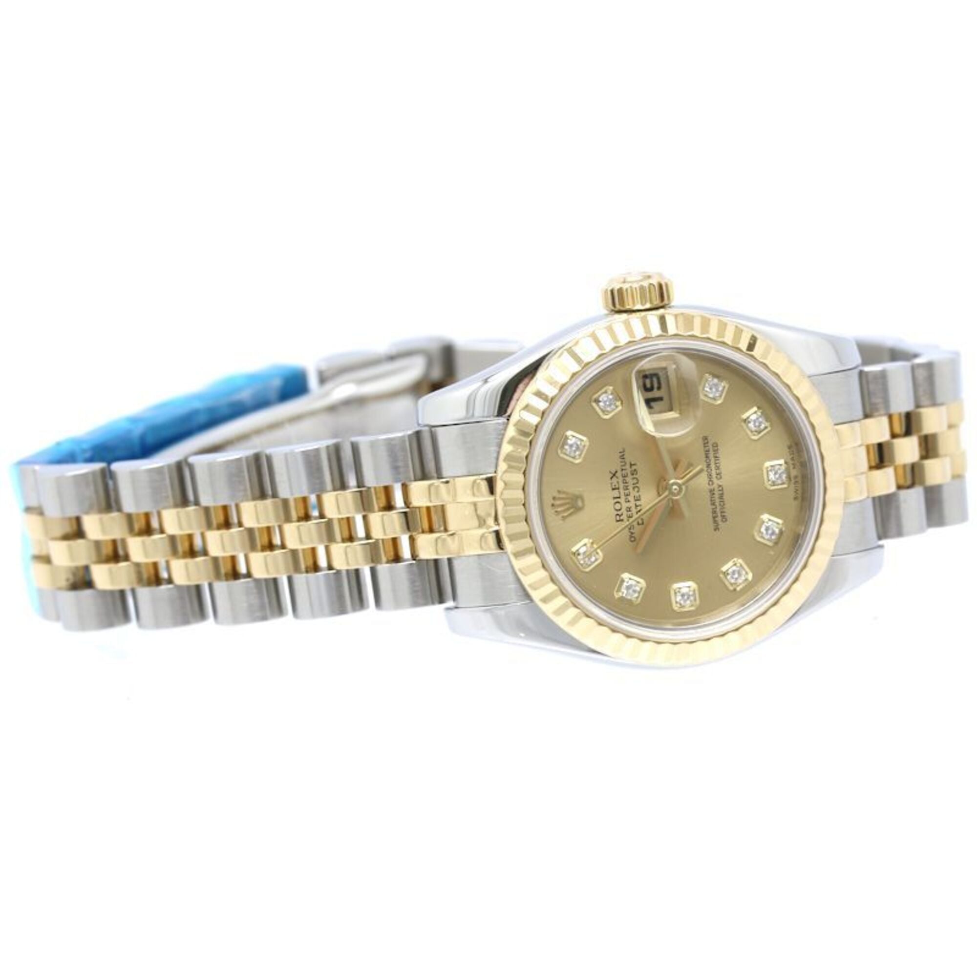 ROLEX Datejust 10P Diamond 179173G Women's Watch SSx18K Yellow Gold 40580 — Good