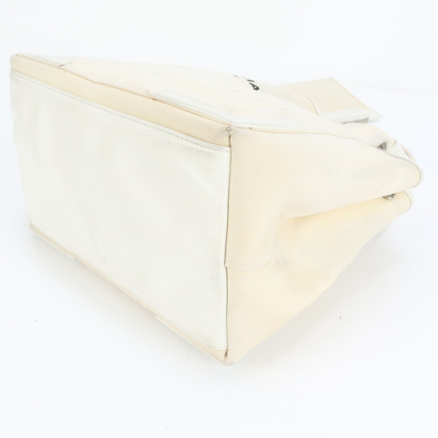 Balenciaga Navy Cabas Small Leather Tote Bag with Pouch, 339933, White, Women's