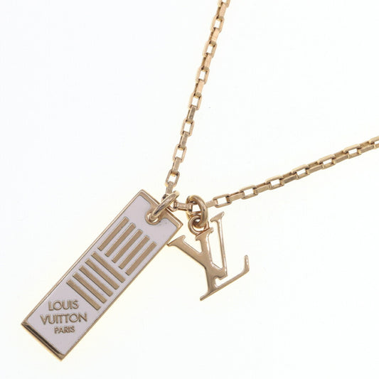 Louis Vuitton Collier Damier White Necklace M69472 Metal Pendant for Men and Women LOUIS VUITTON