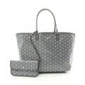 Goyard Saint Louis PM Tote Bag, Coated Canvas and Leather, Women's, Gray, Multicolor